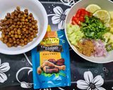 A picture of step 1 of 4 min Chola Makha or Black Chana Chaat.