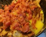 A picture of step 4 of Tex-Mex Migas with Chorizo.