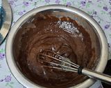 A picture of step 2 of Chocolate Premix Choco chips chocolate Ganache Stuffed muffins.