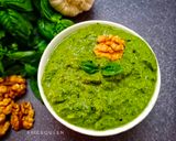 A picture of step 3 of Basil Walnut Pesto.