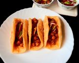 A picture of step 18 of Chole Bhature Tacos.