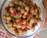 A picture of step 3 of Chhole chat.