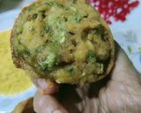 A picture of step 4 of Cone Aloo Chaat.