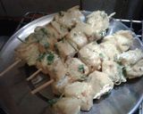 A picture of step 4 of Paneer sashliks.