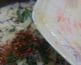 A picture of step 3 of Aloo ki tarkari puri Kay sath.