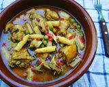 Foto del paso 9 de la receta: Guiso de carne de conejo, pollo y costilla de cerdo con espárrago blanco #helloasparaguslovely#