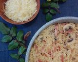 Foto del paso 5 de la receta: Arroz dorado con jamón cocido y champiñones