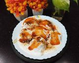 A picture of step 4 of Papadi chaat.