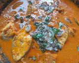 A picture of step 5 of Kerala fish curry.