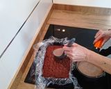 A picture of step 3 of Chocolate Tres Leches Cake.