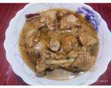 A picture of step 2 of Black chilli chicken.