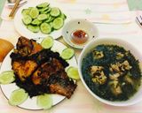 Hình bước làm 4 của món Canh lá đinh lăng sườn non