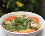Hình bước làm 4 của món Canh dưa chua sườn non