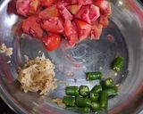 A picture of step 3 of Whole Moong Dal Curry.