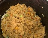 A picture of step 6 of Oriental rice /minced meat rice.