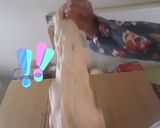 A picture of step 4 of White chapati (oiled thrice and rolled out twice).