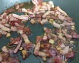 A picture of step 3 of Macaroni with Chorizo and Bacon.