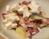 A picture of step 2 of Potato, speck and brie pie.
