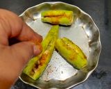 A picture of step 3 of Sindhi Karela Sabji.