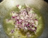 A picture of step 1 of Dhaba Style moong daal.
