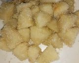 A picture of step 1 of Up-side-down fresh Pear Cake with nuts.