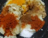 A picture of step 2 of Masala cheese Toast.