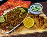 A picture of step 6 of Dum keema.
