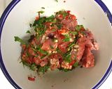 A picture of step 11 of Lamb Slovaki, Mediterranean Beans and Chargrilled red peppers 🇨🇾🇬🇷.