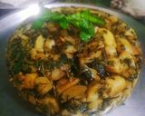 A picture of step 5 of Aloo methi vegetable.