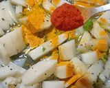 A picture of step 5 of Malabar Spinach, California Lemon & Potato Stir Fry.