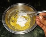 A picture of step 4 of Butterscotch rajbhog ice-cream chocolate cake.