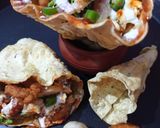 पापड़ कोन मूंगरिंग चाट (Papad cone moongring chaat recipe in Hindi) रेसिपी चरण 7 फोटो