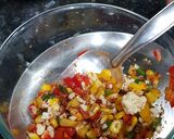 A picture of step 3 of Cheese Vegetables Nachos.