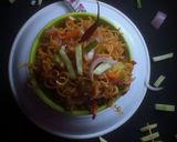 A picture of step 7 of Chinese bhel.