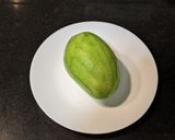 A picture of step 1 of Kancha Aamer Tok (Raw Mango Tok).
