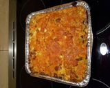 A picture of step 8 of Chicken and Leek pasta bake.