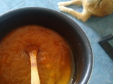 Pollo con salsa de damasco