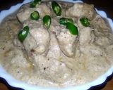 A picture of step 8 of Kaju chicken.