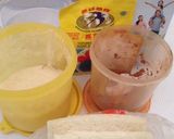 Foto langkah ke 1 dari resep Puding marmer roti tawar.