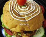 A picture of step 1 of Spicy Burger Cake(Bread Cake Recipe).