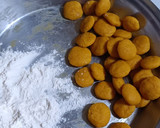A picture of step 2 of Cornmeal Papadi.