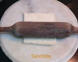 A picture of step 2 of Bread Khaman.