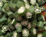 A picture of step 1 of Bhindi.