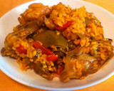 Foto del paso 14 de la receta: Arroz con conejo, alcachofas y verduritas de temporada