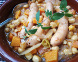 Foto del paso 13 de la receta: Guiso de garbanzos con salchichas de pollo y calabaza