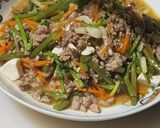 รูปขั้นตอนการทำที่ 5 ของ ผัดผักบุ้งหมูสับไข่เค็ม