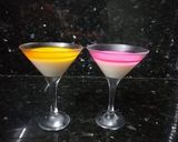 A picture of step 6 of Milk pudding with orange and rose jello.