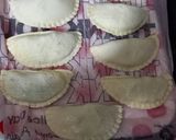A picture of step 3 of D shape samosa.