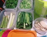 Hình bước làm 2 của món Salad Rau Mizuna Nhật