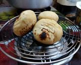 A picture of step 4 of Litti chokha with smokey tomato chutney.
